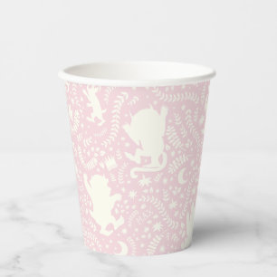 Gobelets En Papier Où les choses sauvages motif floral rose
