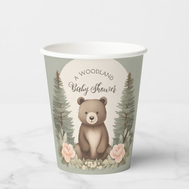 Gobelets En Papier Ours forestier (Recto)