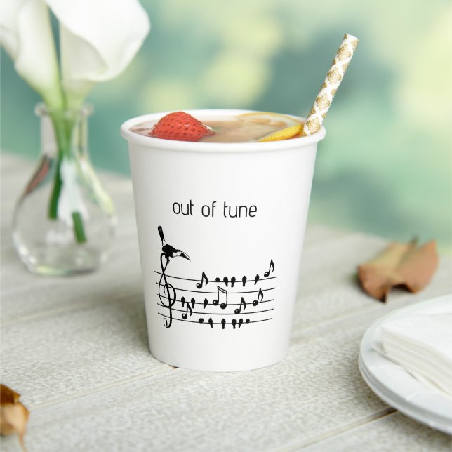 Gobelets En Papier Out of Tune, toucan rejoignant les oiseaux chanteu (Insitu)