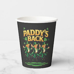 Gobelets En Papier Paddy's Back Funny Trump St Patrick Day Leopard