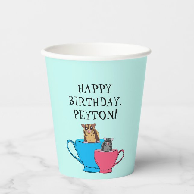 Gobelets En Papier Paillettes de sucre dans les tasses à thé Personna (Recto)