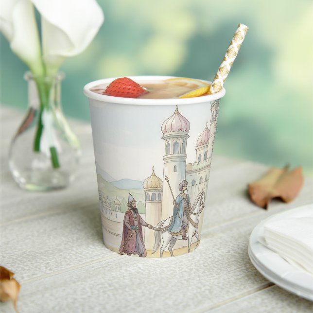 Gobelets En Papier Palais de Pourim | Fête festive  (Insitu)