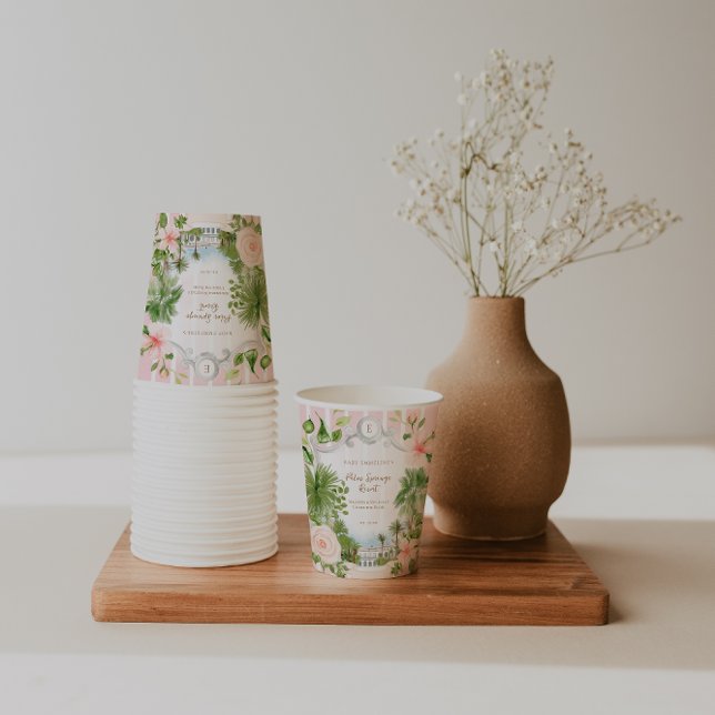 Gobelets En Papier Palm Springs Chic Retro | Baby shower (Créateur téléchargé)