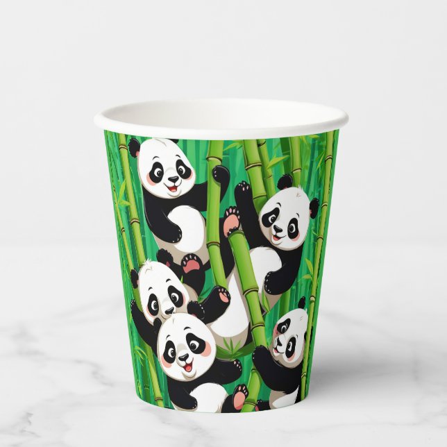 Gobelets En Papier Panda Bambou (Recto)