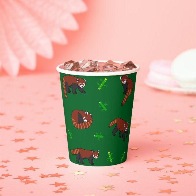 Gobelets En Papier Panda rouge (Insitu)