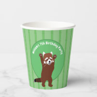 Panda Rouge Cute Personnalisé Anniversaire Personn