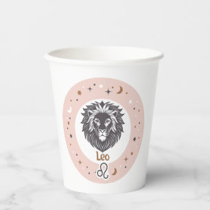 Gobelets En Papier Panneau zio texte personnalisé Leo