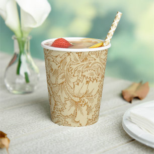 Gobelets En Papier Papier peint floral Poppy de William Morris