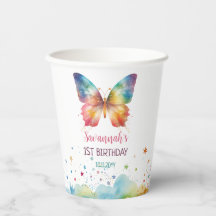 Papillon Arc-en-ciel qui Voltige 1er Anniversaire