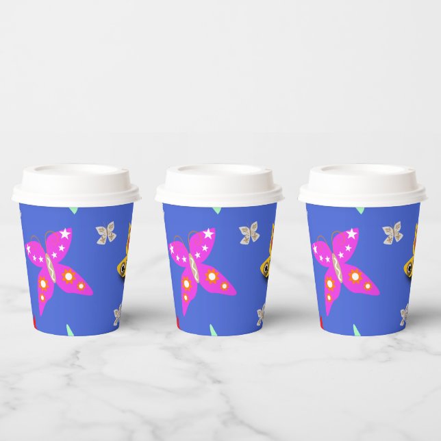 Gobelets En Papier Papillon coloré (Multi)