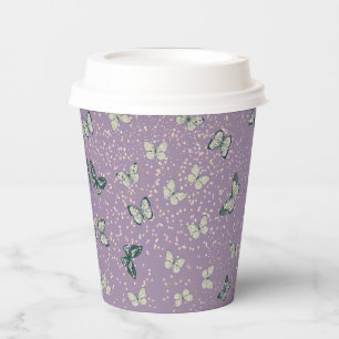 Gobelets En Papier Papillon pourpre