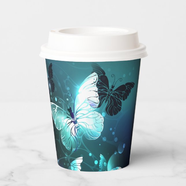 Gobelets En Papier Papillons de nuit à la menthe (Verso)