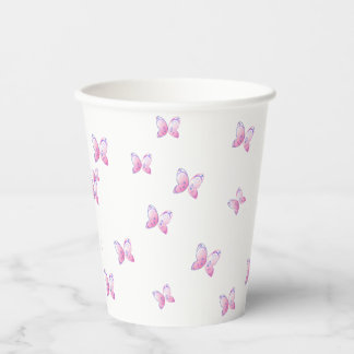 Gobelets En Papier papillons volants nature
