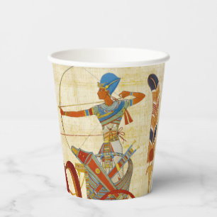 Gobelets En Papier Papyrus des chevaux du pharaon Ramsès II de l'Égyp