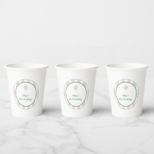 Gobelets En Papier Par-Tee Pink Golf Anniversaire Coupes papier