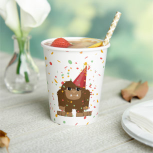Gobelets En Papier Parti Confetti Sasquatch Bigfoot