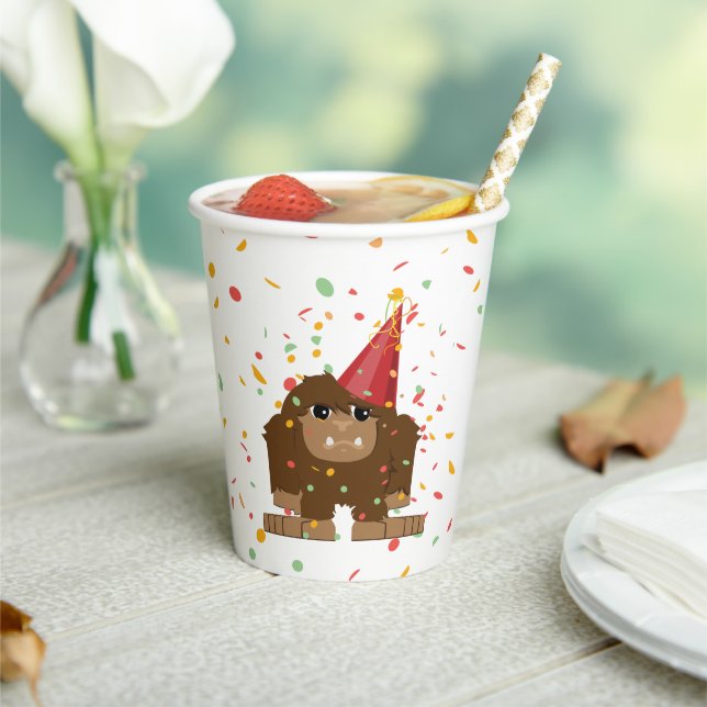 Gobelets En Papier Parti Confetti Sasquatch Bigfoot (Insitu)