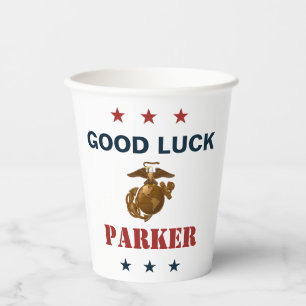 Gobelets En Papier Parti d'adieu du Corps des Marines des États-Unis 