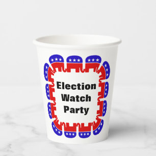 Gobelets En Papier Parti républicain de surveillance des élections