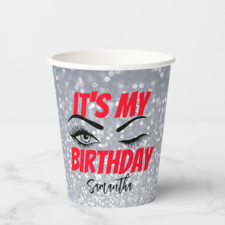 Gobelets En Papier Parties scintillant étincelante 18e anniversaire |