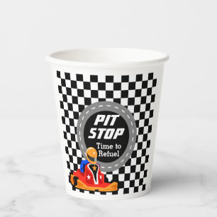 Gobelets En Papier Passez du temps à Kart pour recharger la tasse de
