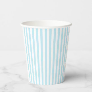 Gobelets En Papier Pastel Blue and White Striped Paper Cups