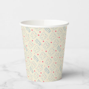 Gobelets En Papier Pastel Happy Teeth Motif
