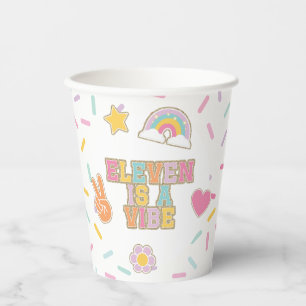 Gobelets En Papier Patch Preppy Eleven est un Vibe 11e anniversaire
