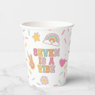 Gobelets En Papier Patch Preppy Seven est un 7ème anniversaire de Vib