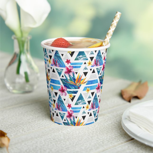 Gobelets En Papier Patters de Geometric Tropical (Insitu)