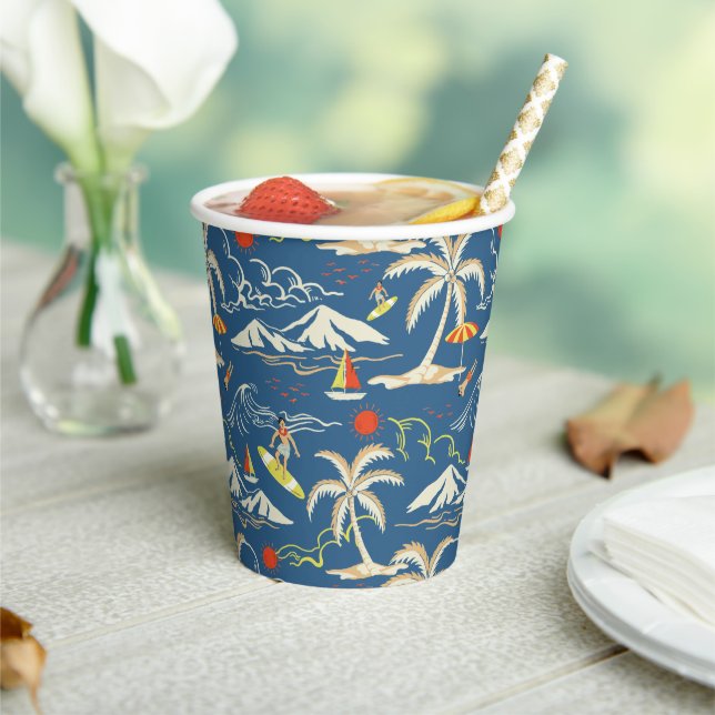 Gobelets En Papier Patters tropicaux (Insitu)
