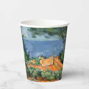 Gobelets En Papier Paul Cezanne - Estaque aux toits rouges