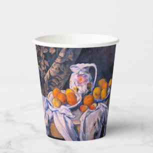 Gobelets En Papier Paul Cezanne - La vie morte avec un rideau