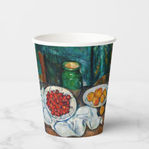 Gobelets En Papier Paul Cezanne - Nature morte aux cerises et aux pêc