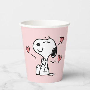 Gobelets En Papier Peanuts   Snoopy Cœurs