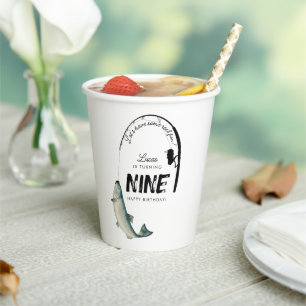 Gobelets En Papier Pêche Poisson Thème Reel Fun Anniversaire de enfan