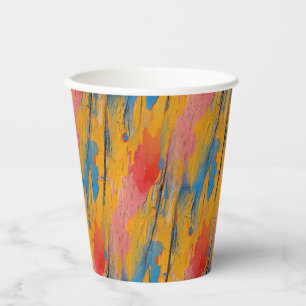 Gobelets En Papier Peinture de couleurs primaires