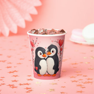 Gobelets En Papier Penguin Love Paper Cups