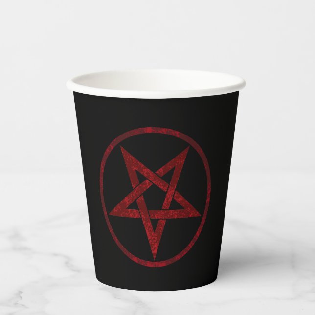 Gobelets En Papier Pentagram Red Devil (Recto)