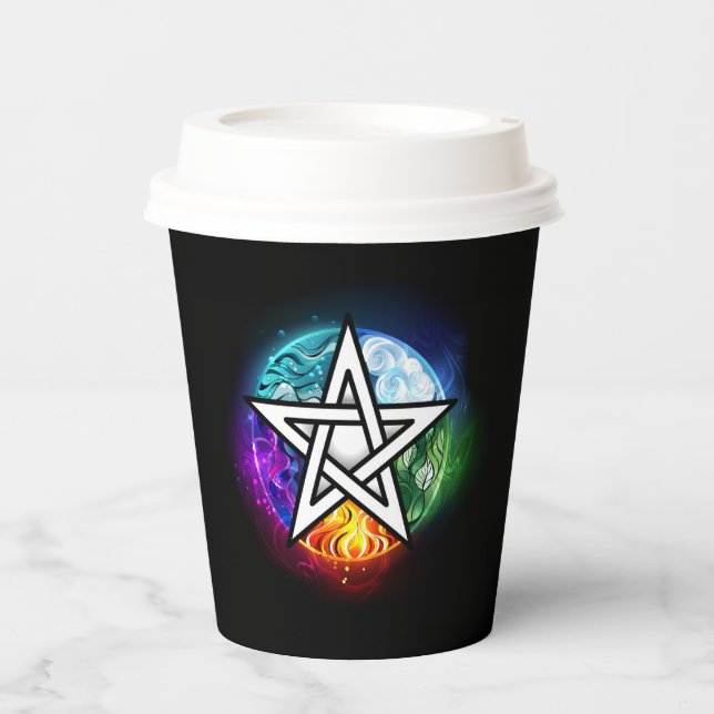 Gobelets En Papier pentagramme du Wiccan (Recto)