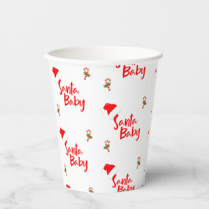 Gobelets En Papier Père Noël Baby Winter Baby shower
