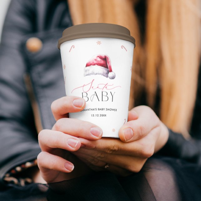 Gobelets En Papier Père Noël moderne Baby Christmas Baby shower tasse (Créateur téléchargé)