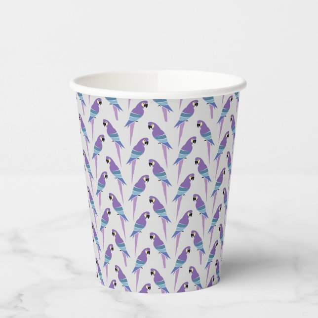 Gobelets En Papier Perroquets pourpres (Gauche)