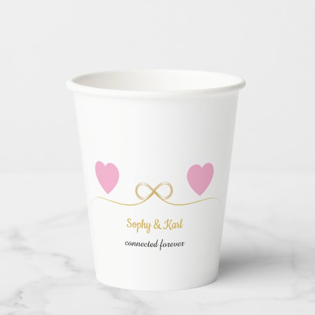 Gobelets En Papier Personalized Romantic Paper Cups (Recto)