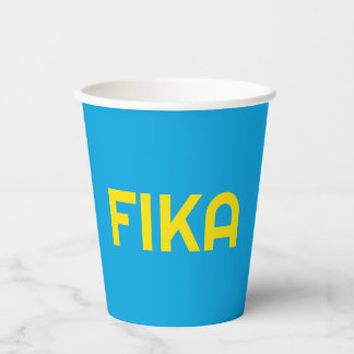 Gobelets En Papier Personnalisable FIKA Bold Jaune et Bleu