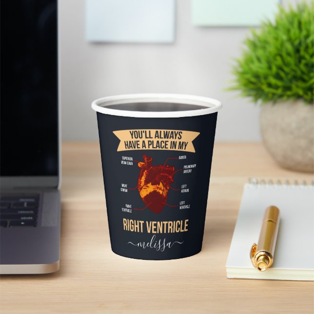Gobelets En Papier Personnalisé EMT Vous serez toujours dans mon coeu (Insitu)