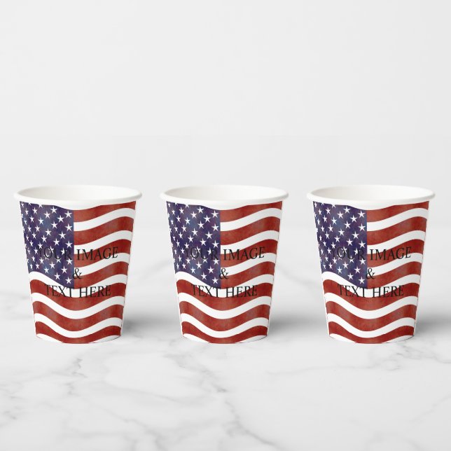 Gobelets En Papier Personnalisé Personnalisé Votre Propre Photo & Tex (Multi)