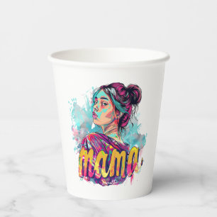Gobelets En Papier Personnalisé Retro Mama Pop Art (13)