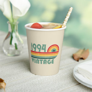 Gobelets En Papier Personnalisé Trente vintage 30e anniversaire