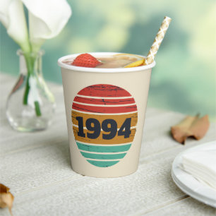 Gobelets En Papier Personnalisé Trente vintage 30e anniversaire